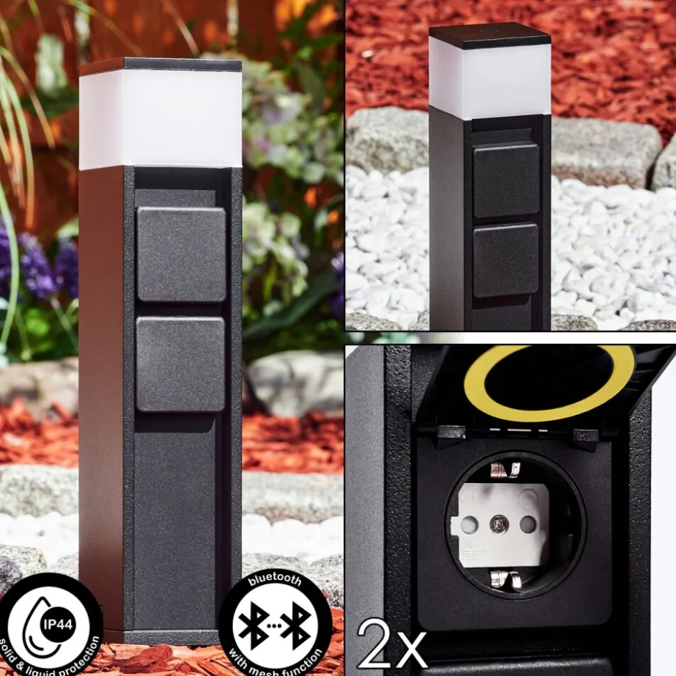 Lampe A Prise Electriquepapacal Led Noir, 1 Lumiere
