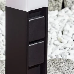 Lampe A Prise Electriquepapacal Led Noir, 1 Lumiere