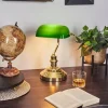 Lampe De Banquier Verte Or, Vert, Laiton, 1 Lumiere