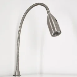 Lampe De Chevet Alsea Led Nickel Mat, 1 Lumiere, Detecteur De Mouvement