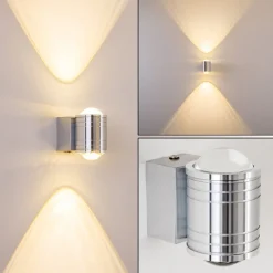 Lampe De Salle De Bain Florenz Led Aluminium, 2 Lumieres