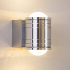 Lampe De Salle De Bain Florenz Led Aluminium, 2 Lumieres