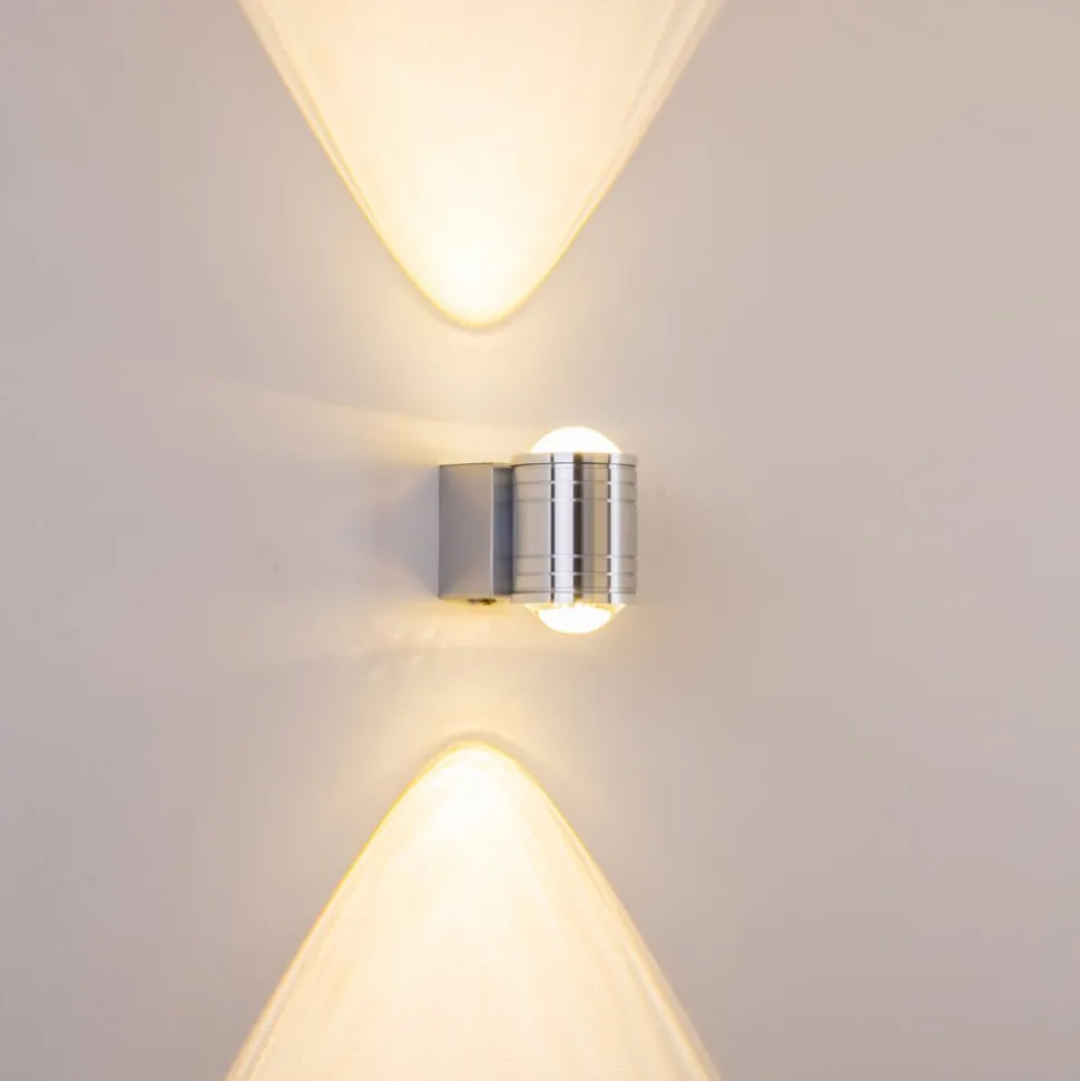 Lampe De Salle De Bain Florenz Led Aluminium, 2 Lumieres