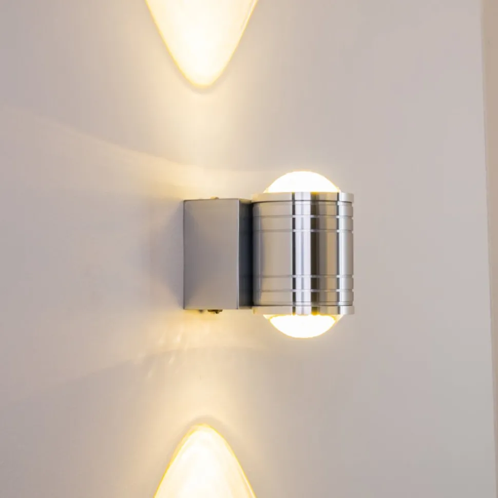Lampe De Salle De Bain Florenz Led Aluminium, 2 Lumieres