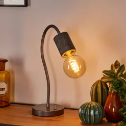 Lampe De Table Ajaccio Nickel Mat, 1 Lumiere