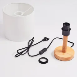 Lampe De Table Akrema Ecru, Noir, 1 Lumiere