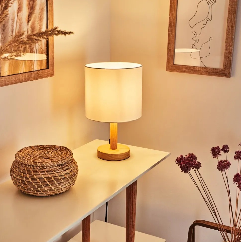 Lampe De Table Akrema Ecru, Noir, 1 Lumiere