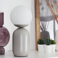 Lampe De Table Alolas Gris, 1 Lumiere