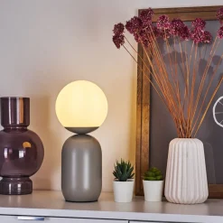Lampe De Table Alolas Gris, 1 Lumiere