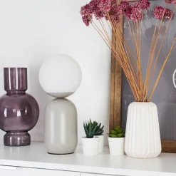 Lampe De Table Alolas Gris, 1 Lumiere