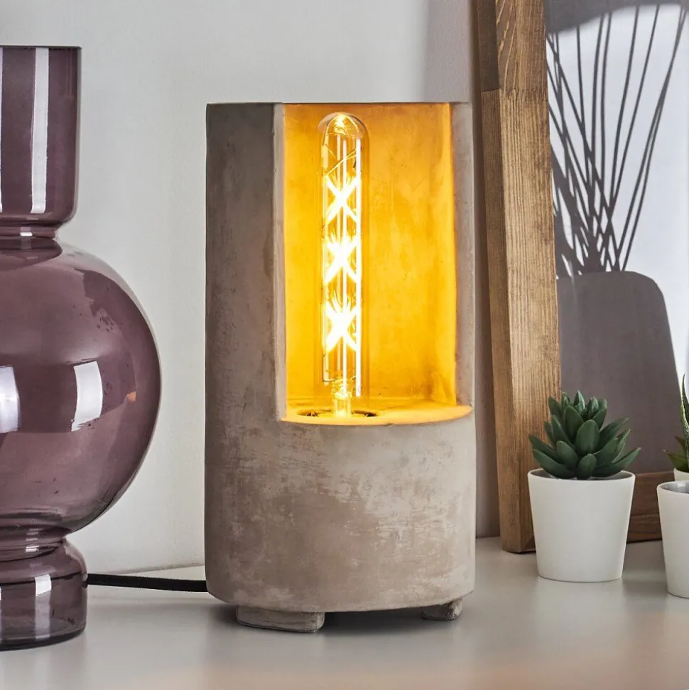Lampe De Table Amite Gris, 1 Lumiere