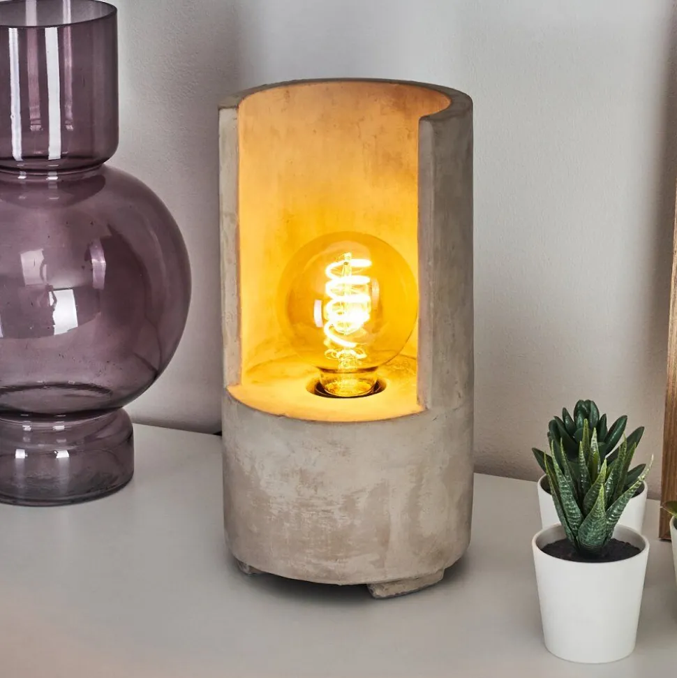 Lampe De Table Amite Gris, 1 Lumiere
