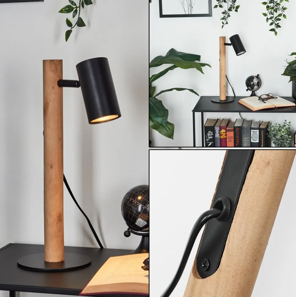 Lampe De Table Arbrentin Ecru, Noir, 1 Lumiere