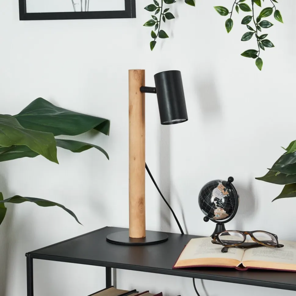 Lampe De Table Arbrentin Ecru, Noir, 1 Lumiere