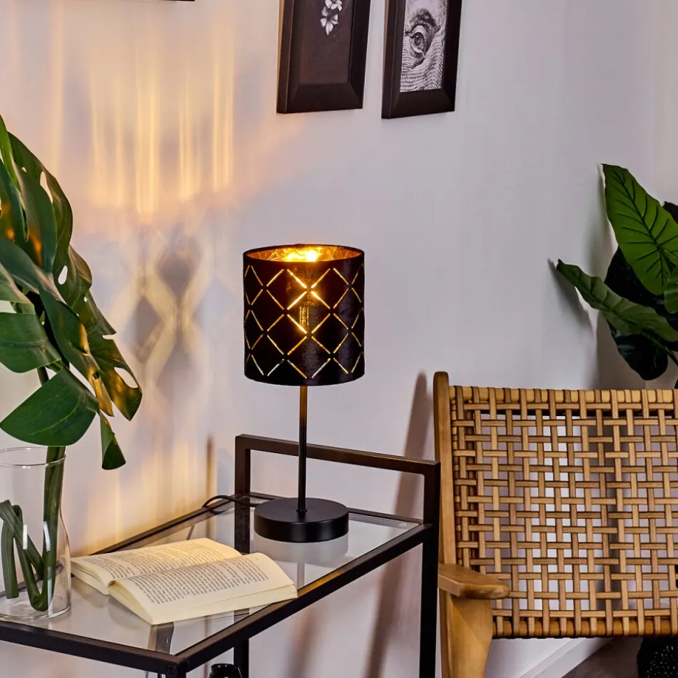 Lampe De Table Arnoya Noir, 1 Lumiere