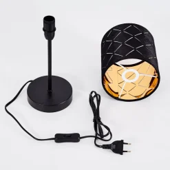 Lampe De Table Arnoya Noir, 1 Lumiere