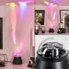 Lampe De Table Atabueira Led Noir, 1 Lumiere, Changeur De Couleurs