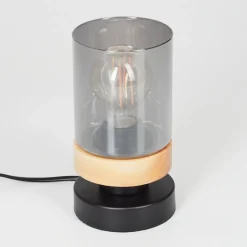 Lampe De Table Azinhalinho Ecru, Noir, 1 Lumiere