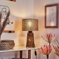 Lampe De Table Balifoudray Ecru, Noir, 1 Lumiere
