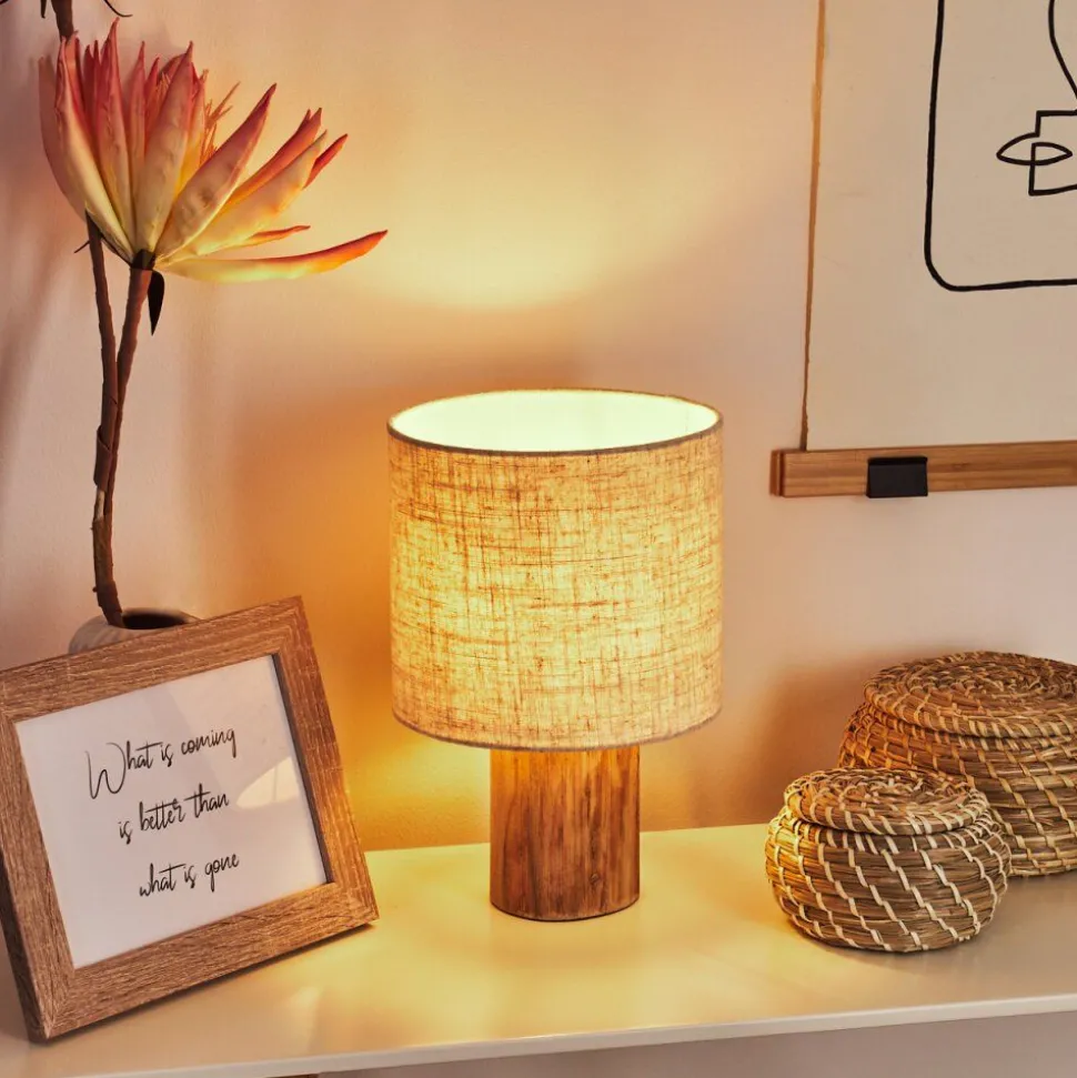 Lampe De Table Baranque Ecru, 1 Lumiere