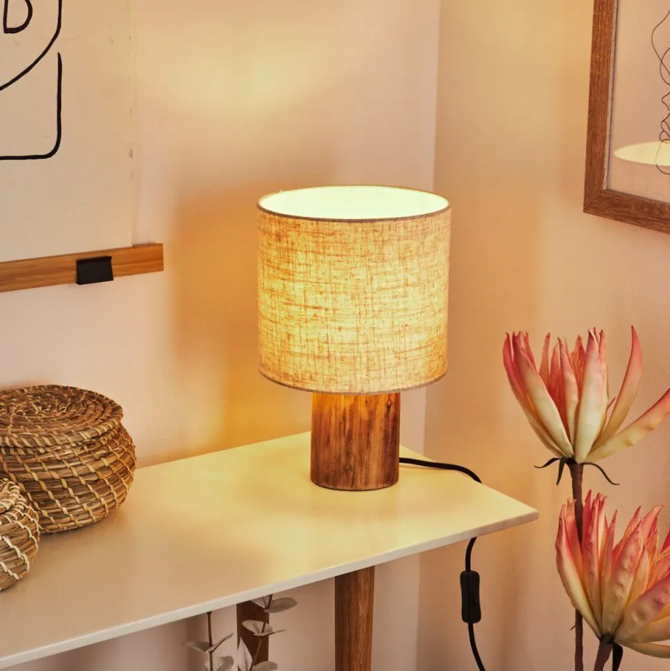 Lampe De Table Baranque Ecru, 1 Lumiere