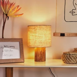 Lampe De Table Baranque Ecru, 1 Lumiere
