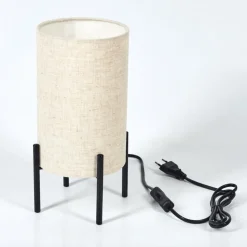 Lampe De Table Baranque Noir, 1 Lumiere