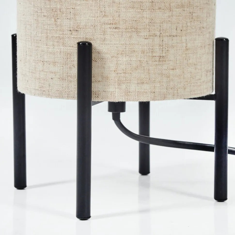 Lampe De Table Baranque Noir, 1 Lumiere
