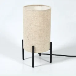 Lampe De Table Baranque Noir, 1 Lumiere