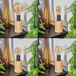 Lampe De Table Beccar Ecru, Noir, 1 Lumiere