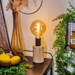 Lampe De Table Beccar Ecru, Noir, 1 Lumiere