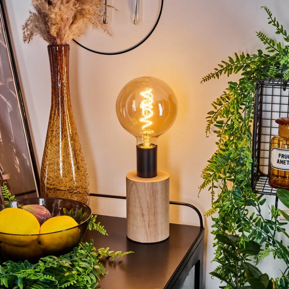 Lampe De Table Beccar Ecru, Noir, 1 Lumiere