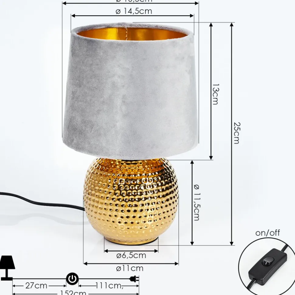 Lampe De Table Beddie Or, 1 Lumiere
