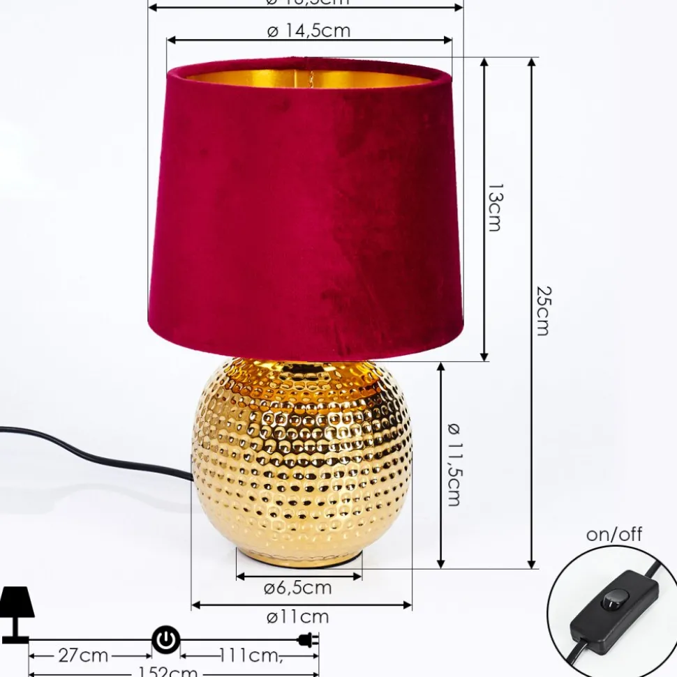Lampe De Table Beddie Or, 1 Lumiere
