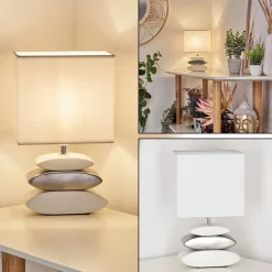 Lampe De Table Berghamn Argente, Blanc, 1 Lumiere
