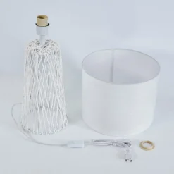 Lampe De Table Beteta Blanc, 2 Lumieres