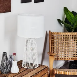 Lampe De Table Beteta Blanc, 2 Lumieres