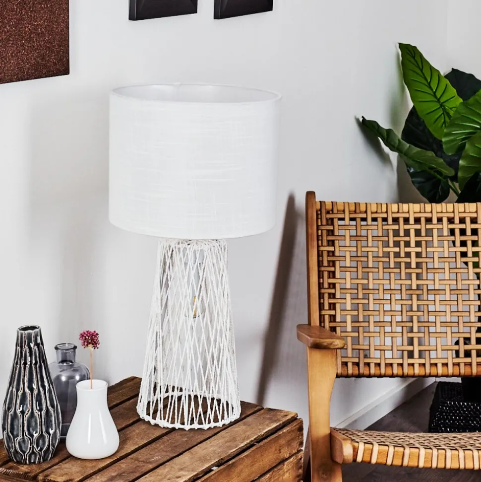 Lampe De Table Beteta Blanc, 2 Lumieres