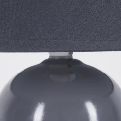 Lampe De Table Bodin Gris, 1 Lumiere