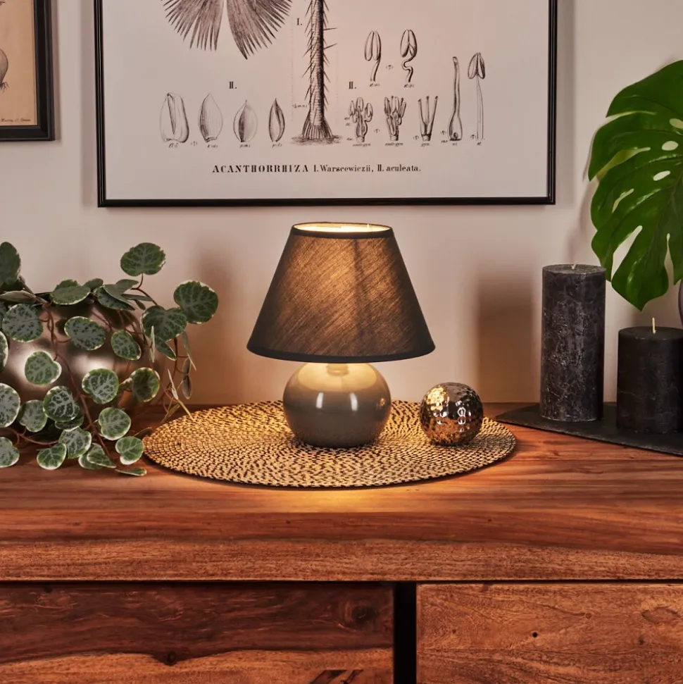 Lampe De Table Bodin Gris, 1 Lumiere