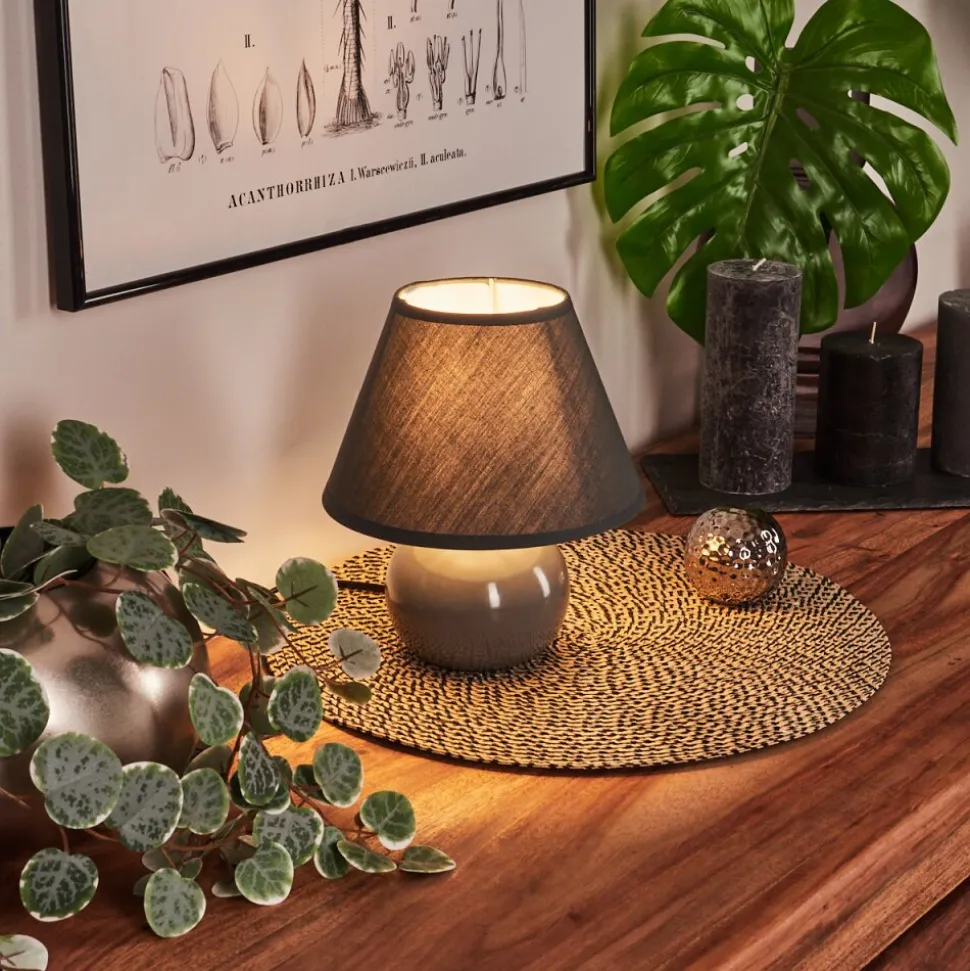 Lampe De Table Bodin Gris, 1 Lumiere