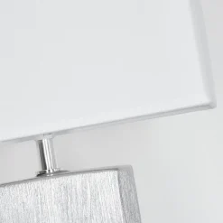 Lampe De Table Boldrarias Chrome, Argente, 1 Lumiere