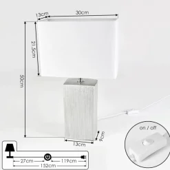 Lampe De Table Boldrarias Chrome, Argente, 1 Lumiere