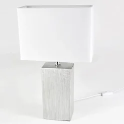 Lampe De Table Boldrarias Chrome, Argente, 1 Lumiere