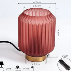 Lampe De Table Briel Laiton, 1 Lumiere