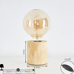 Lampe De Table Canedo Brun, 1 Lumiere