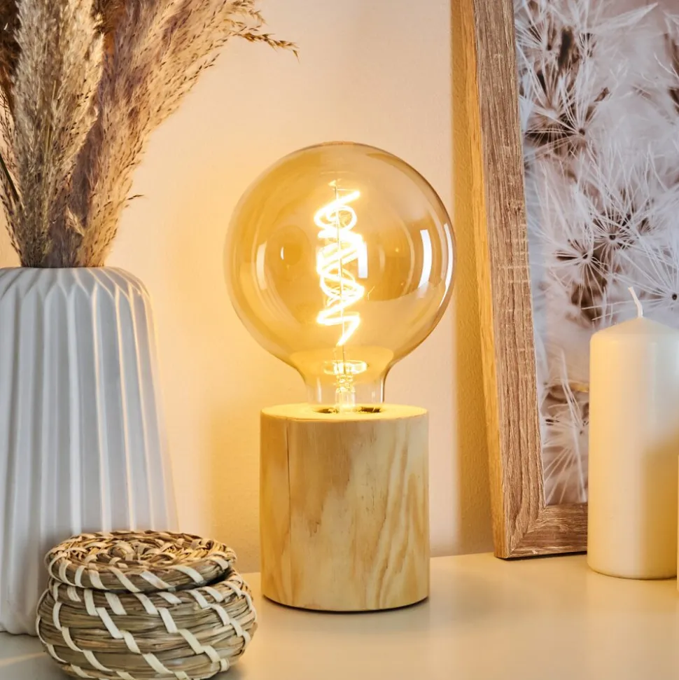 Lampe De Table Canedo Brun, 1 Lumiere