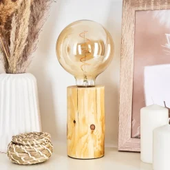 Lampe De Table Canedo Brun, 1 Lumiere