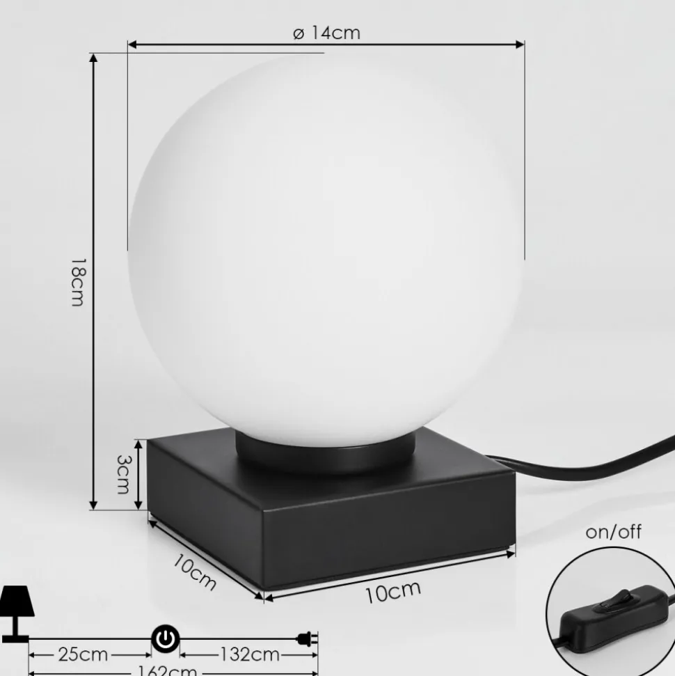 Lampe De Table Chamouscady Noir, 1 Lumiere
