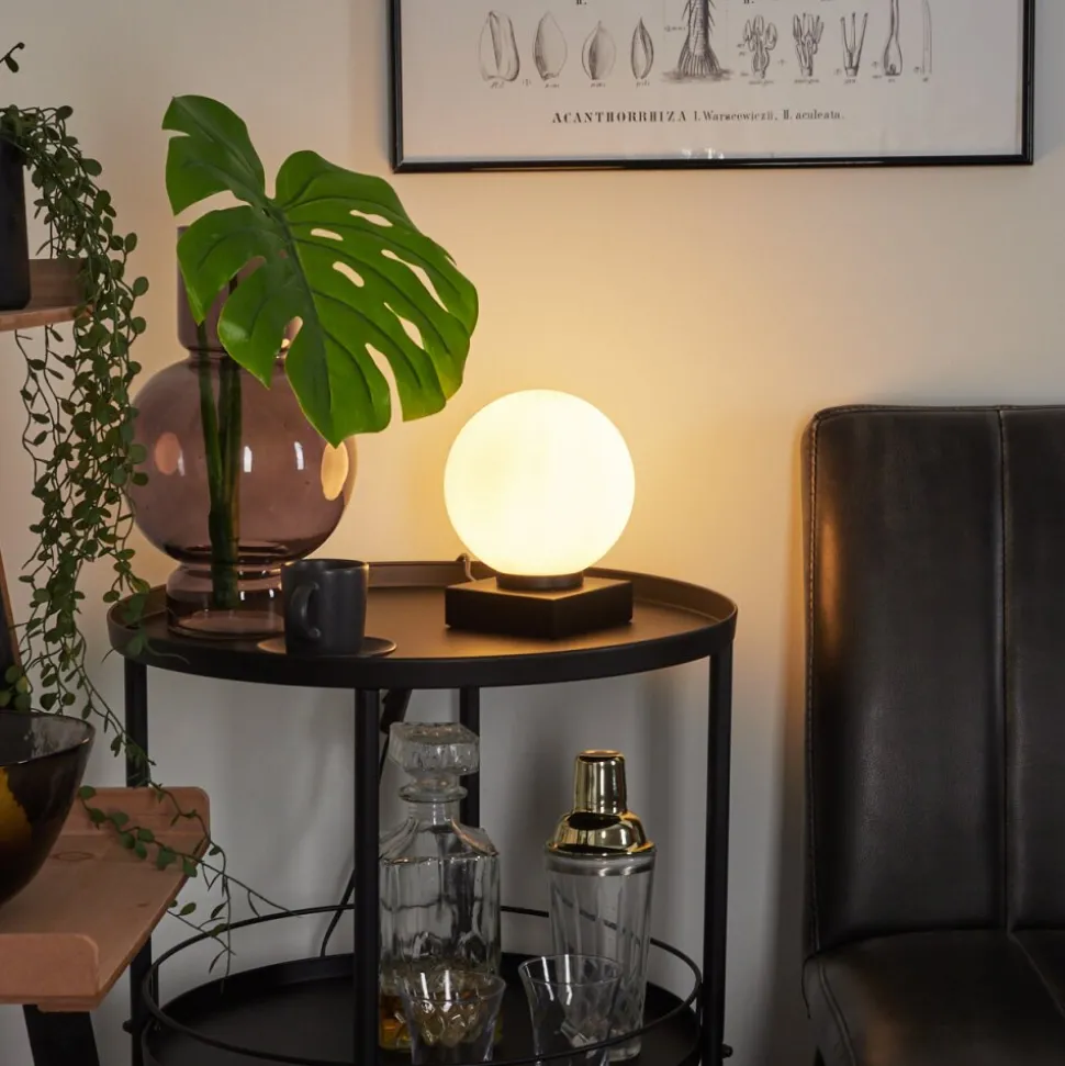 Lampe De Table Chamouscady Noir, 1 Lumiere